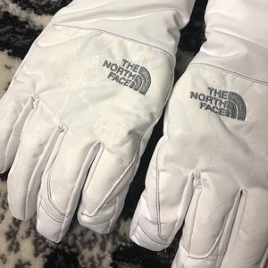 NORTH FACE White E-Tip Tech Dry Vent Gloves - sz M